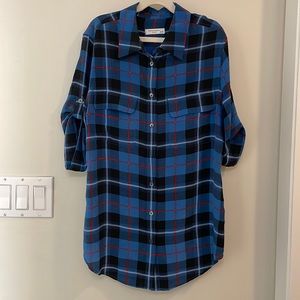 Equipment silk blouse navy and blue